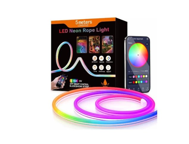 Smart voice interactive RGB neon rope led remote/app activated 5 Mtr.