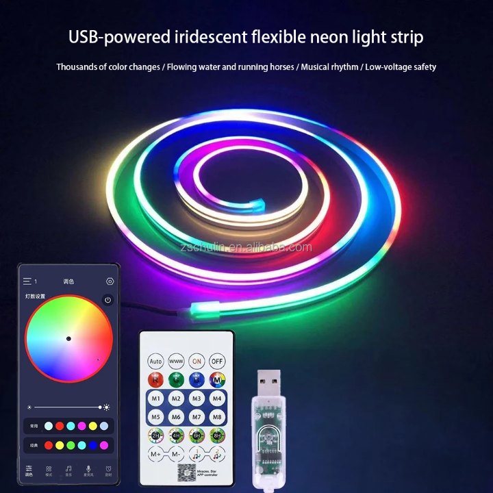 Smart voice interactive RGB neon rope led remote/app activated 5 Mtr.